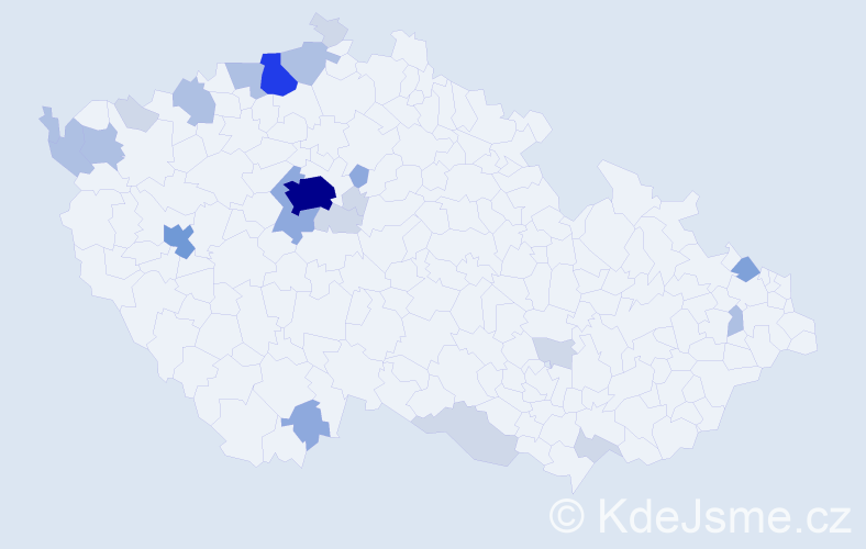 Příjmení: 'Bernhardt', počet výskytů 64 v celé ČR