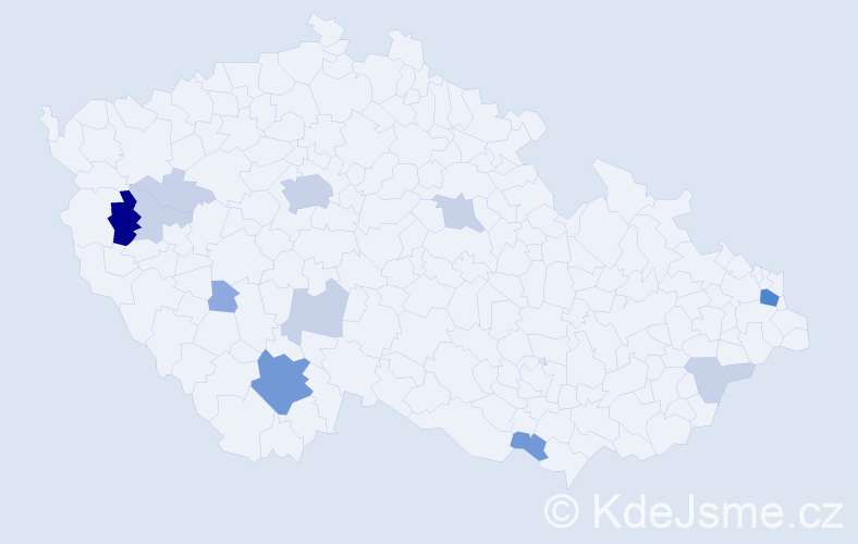 Příjmení: 'Gajanová', počet výskytů 34 v celé ČR