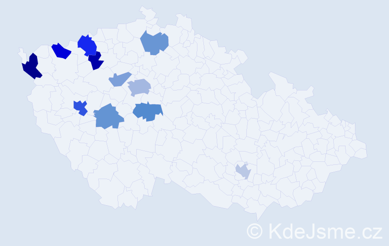 Příjmení: '"Bui Dinh"', počet výskytů 18 v celé ČR