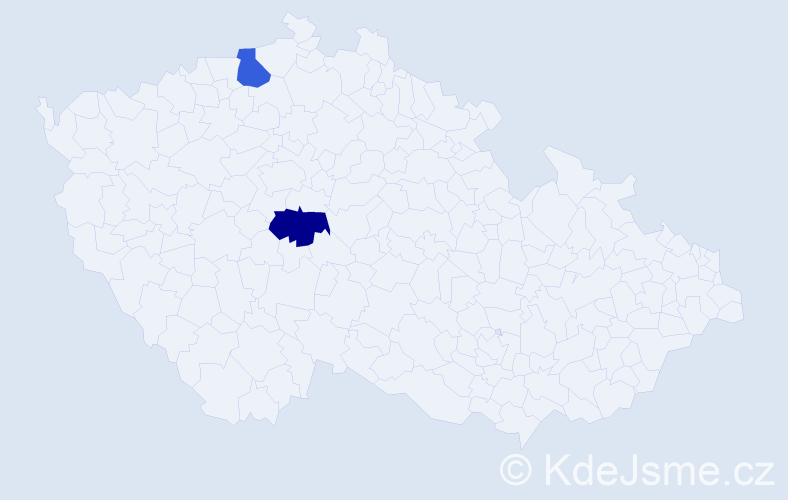 Příjmení: 'Triebel', počet výskytů 2 v celé ČR