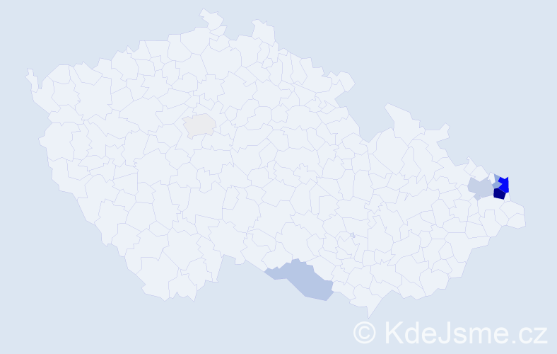 Příjmení: 'Rzymanek', počet výskytů 20 v celé ČR