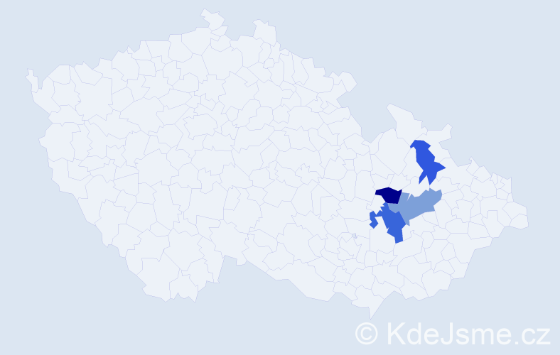 Příjmení: 'Riedinger', počet výskytů 16 v celé ČR