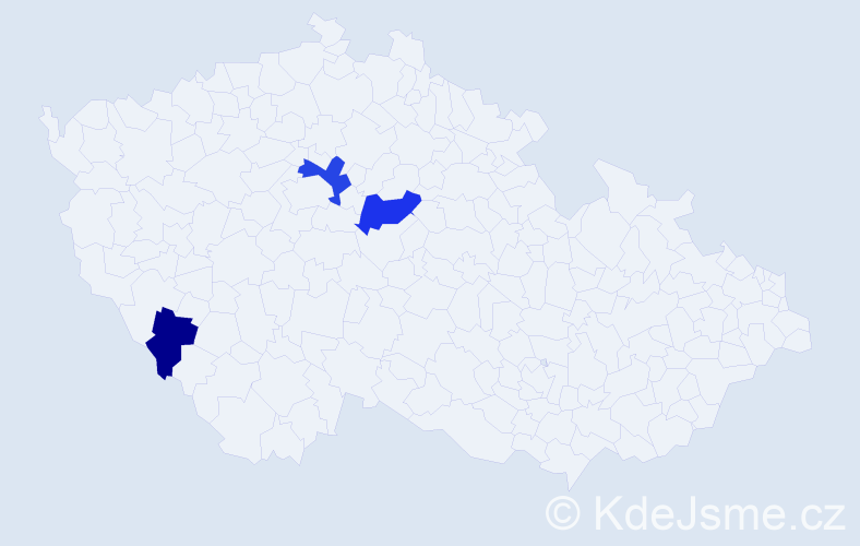 Příjmení: 'Burďáčková', počet výskytů 5 v celé ČR