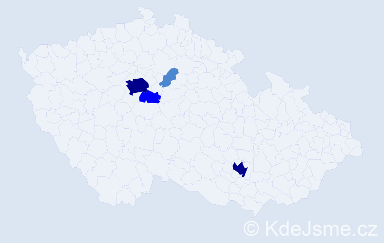 Příjmení: 'Reus', počet výskytů 9 v celé ČR