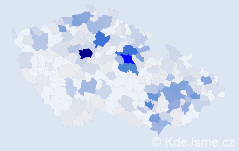 Příjmení: 'Machačová', počet výskytů 1116 v celé ČR
