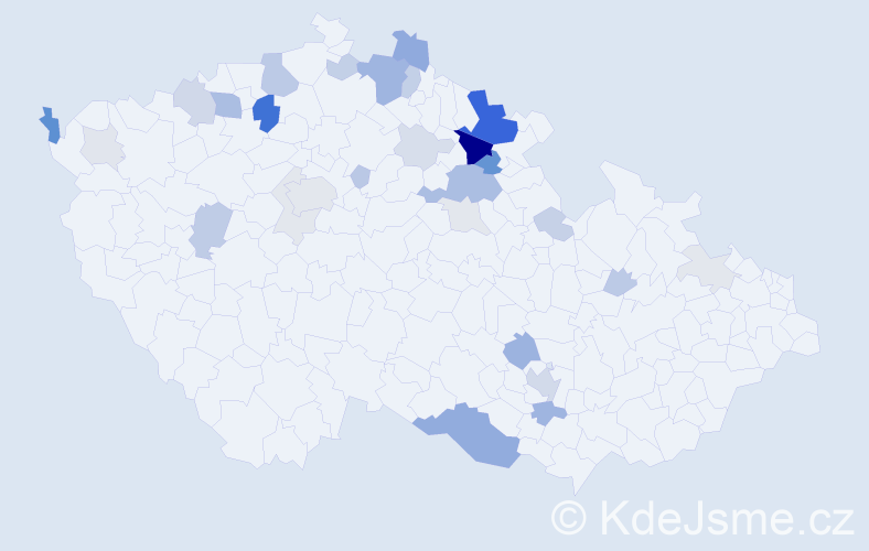 Příjmení: 'Kirsch', počet výskytů 100 v celé ČR