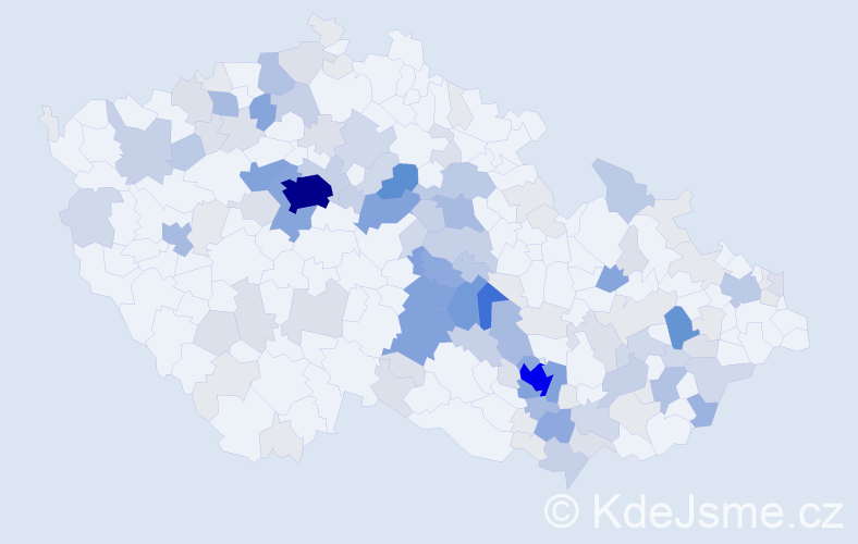 Příjmení: 'Jambor', počet výskytů 494 v celé ČR
