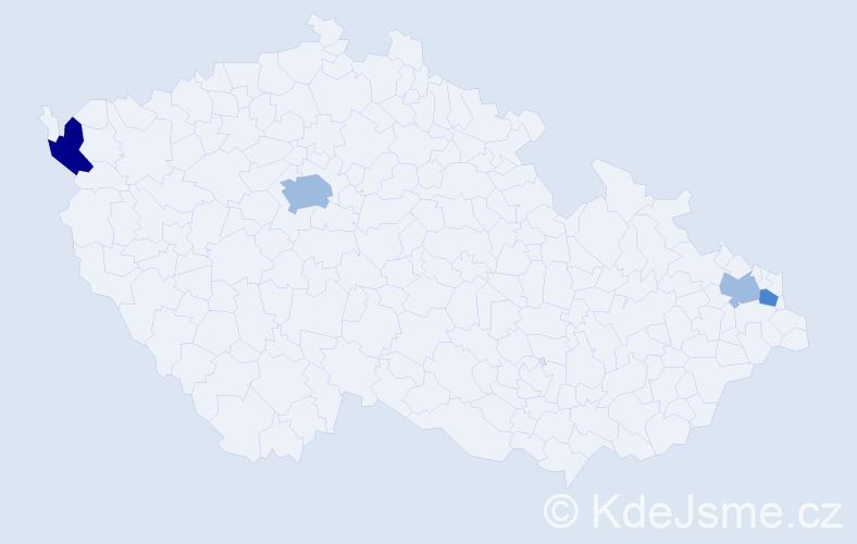 Příjmení: 'Varadzin', počet výskytů 8 v celé ČR