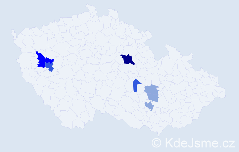 Příjmení: 'Turzo', počet výskytů 18 v celé ČR