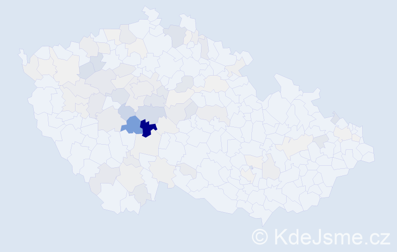 Příjmení: 'Zoul', počet výskytů 266 v celé ČR