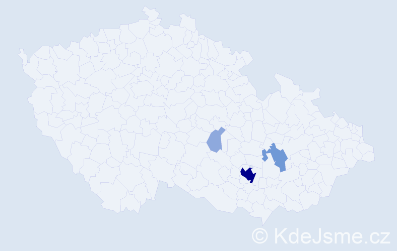 Příjmení: 'Grošovová', počet výskytů 9 v celé ČR