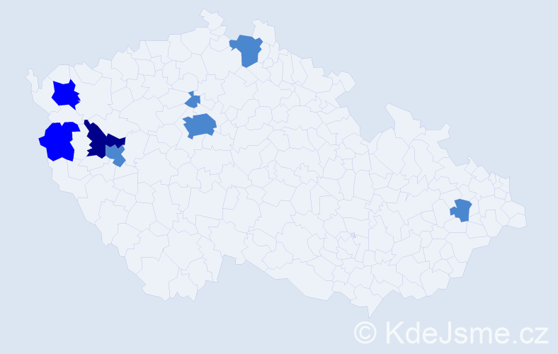 Příjmení: 'Kirth', počet výskytů 12 v celé ČR