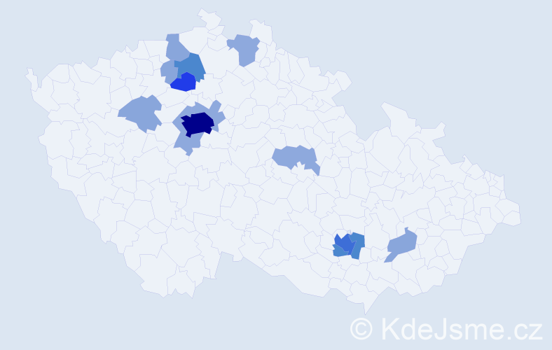 Příjmení: 'Štor', počet výskytů 40 v celé ČR