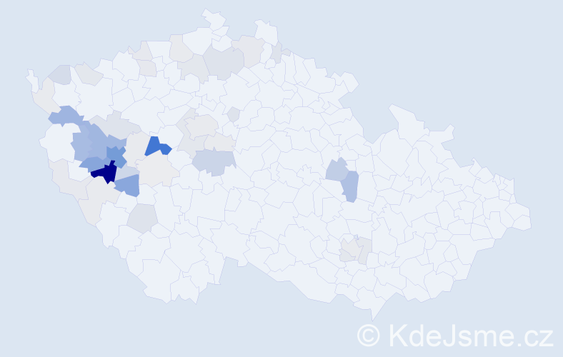 Příjmení: 'Albl', počet výskytů 182 v celé ČR