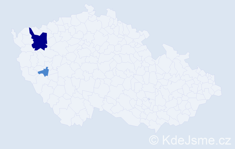 Příjmení: 'Kronhöfer', počet výskytů 6 v celé ČR