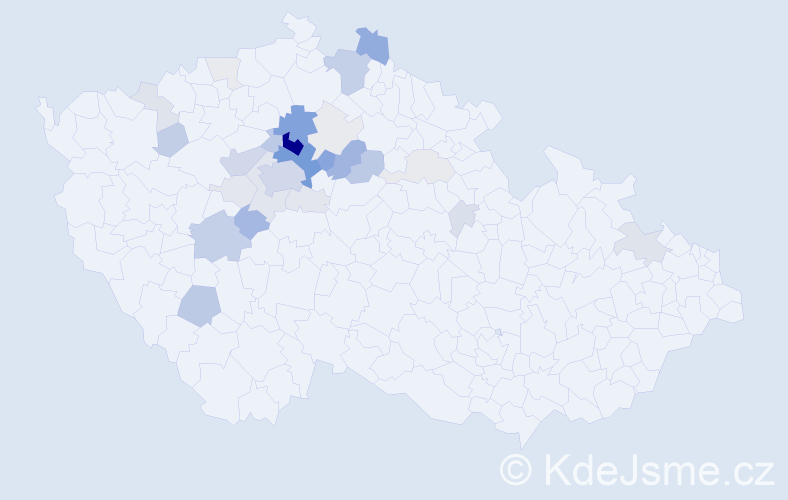 Příjmení: 'Čemus', počet výskytů 114 v celé ČR