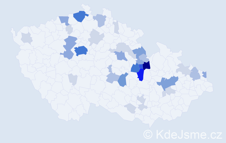 Příjmení: 'Betlach', počet výskytů 115 v celé ČR