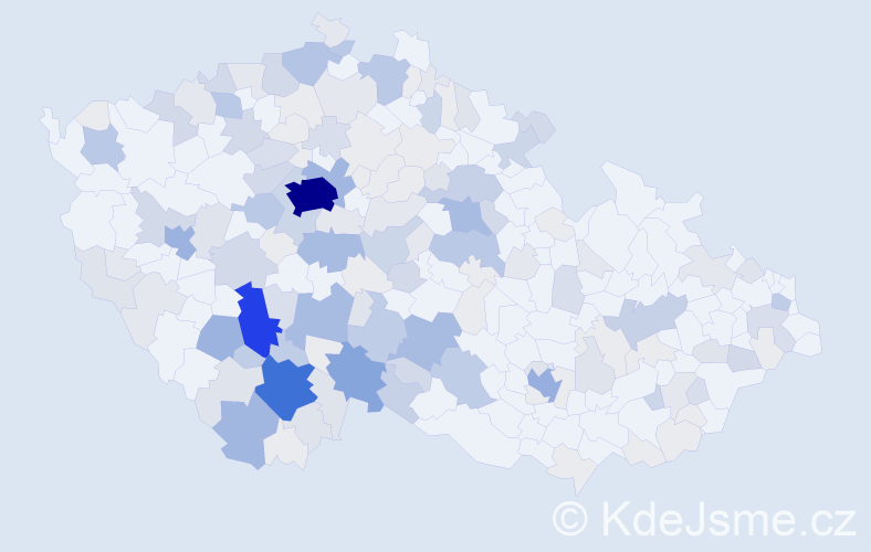 Příjmení: 'Hronek', počet výskytů 646 v celé ČR