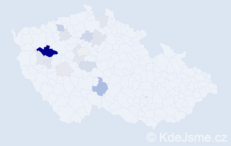 Příjmení: 'Bartásková', počet výskytů 42 v celé ČR