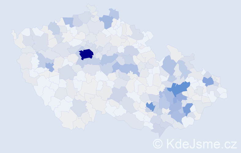Příjmení: 'Vojáčková', počet výskytů 1501 v celé ČR