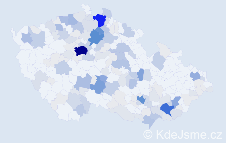 Příjmení: 'Maděrová', počet výskytů 603 v celé ČR