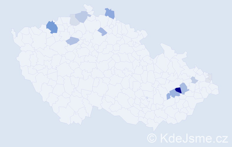 Příjmení: 'Eleš', počet výskytů 35 v celé ČR
