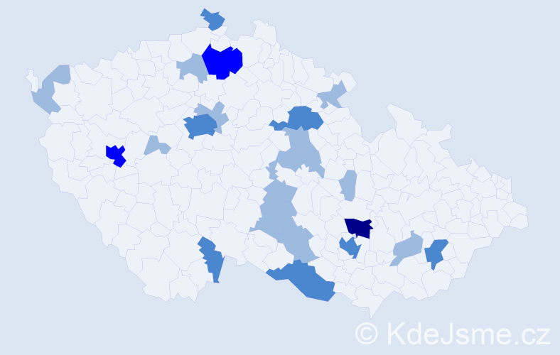 Příjmení: 'Sukhbaatar', počet výskytů 37 v celé ČR