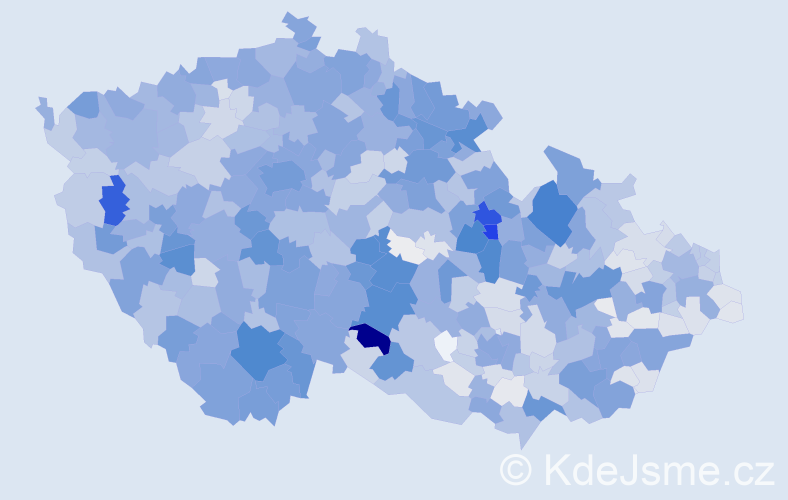 Příjmení: 'Šimková', počet výskytů 7530 v celé ČR