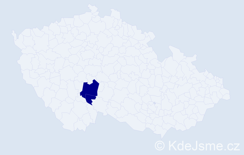 Příjmení: 'Mačor', počet výskytů 4 v celé ČR