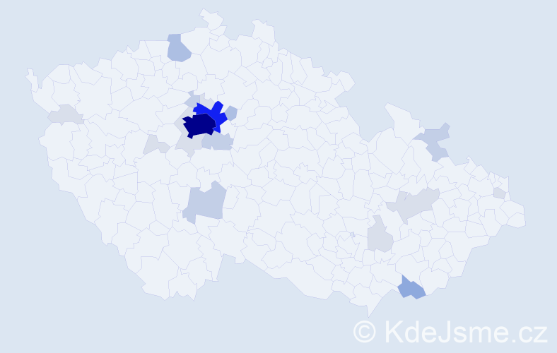 Příjmení: 'Bulvas', počet výskytů 63 v celé ČR