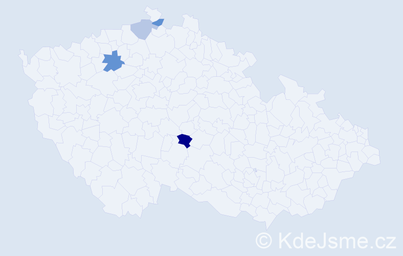 Příjmení: 'Taičmanová', počet výskytů 6 v celé ČR
