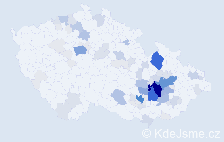 Příjmení: 'Grmela', počet výskytů 286 v celé ČR