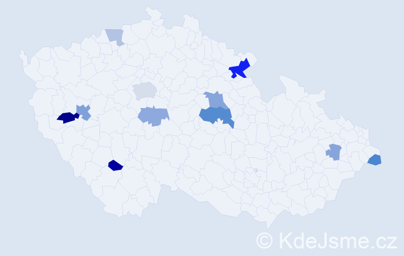 Příjmení: 'Gerhart', počet výskytů 22 v celé ČR
