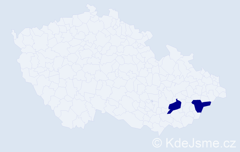 Příjmení: 'Gyureková', počet výskytů 6 v celé ČR