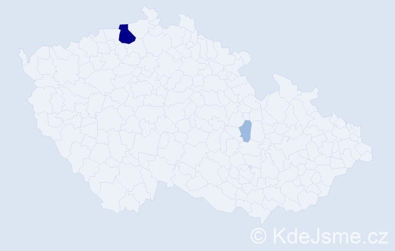 Příjmení: 'Kruit', počet výskytů 5 v celé ČR