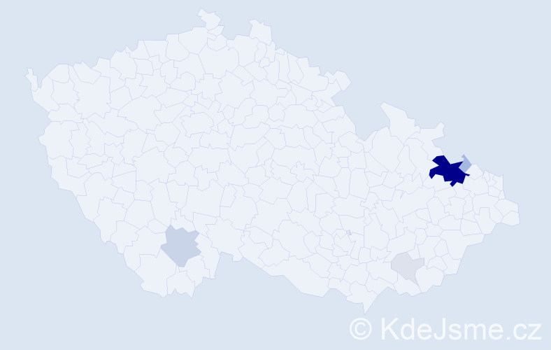 Příjmení: 'Nestrojová', počet výskytů 33 v celé ČR
