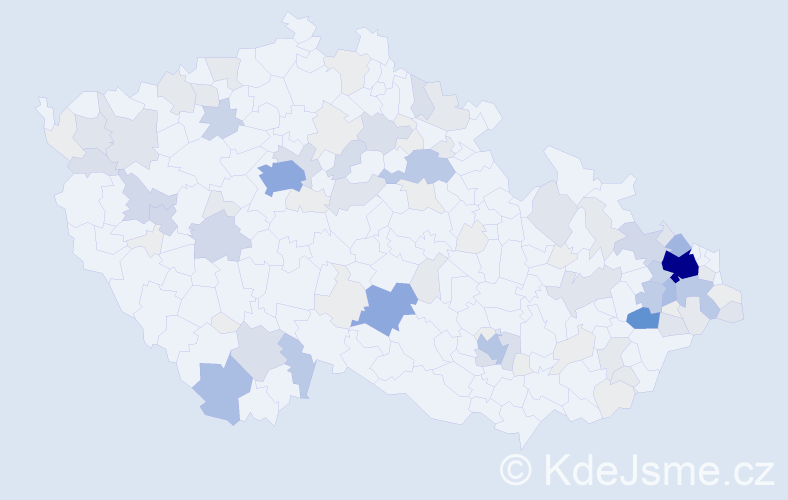 Příjmení: 'Foltová', počet výskytů 392 v celé ČR