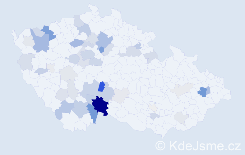 Příjmení: 'Rešlová', počet výskytů 137 v celé ČR