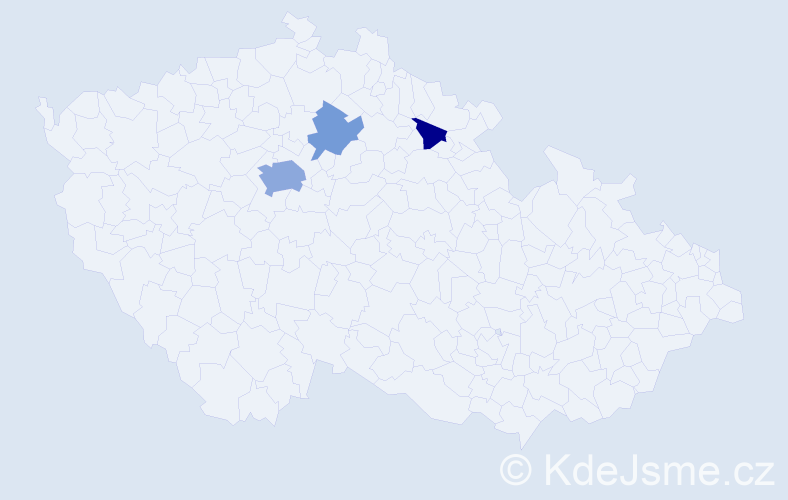 Příjmení: 'Bahara', počet výskytů 7 v celé ČR