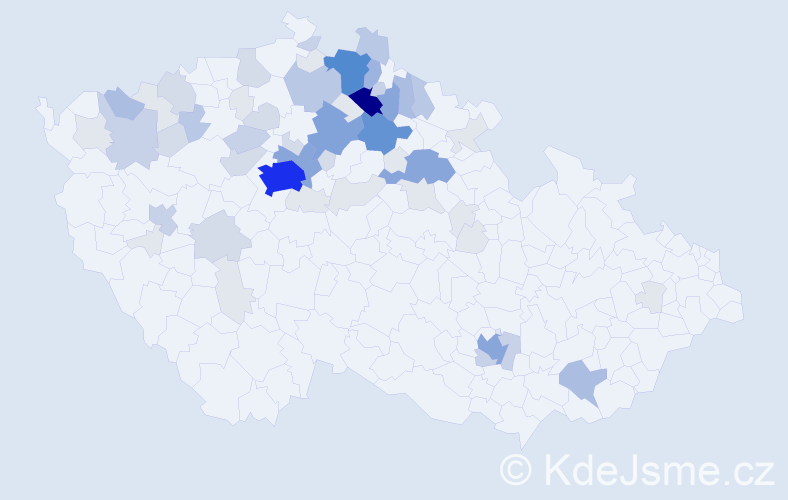 Příjmení: 'Dědečková', počet výskytů 219 v celé ČR