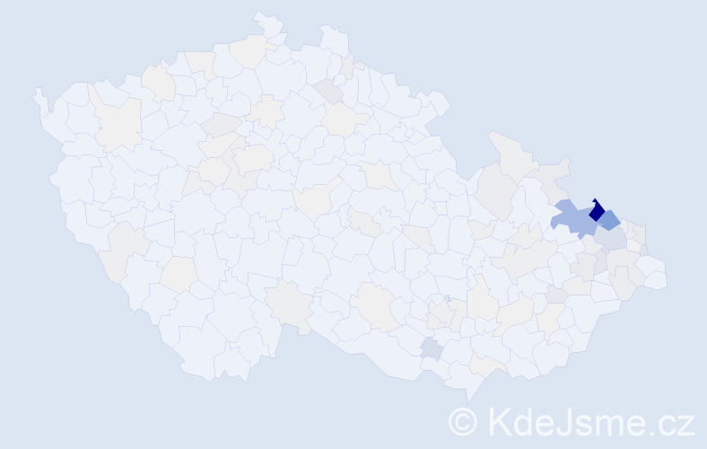 Příjmení: 'Halfar', počet výskytů 575 v celé ČR