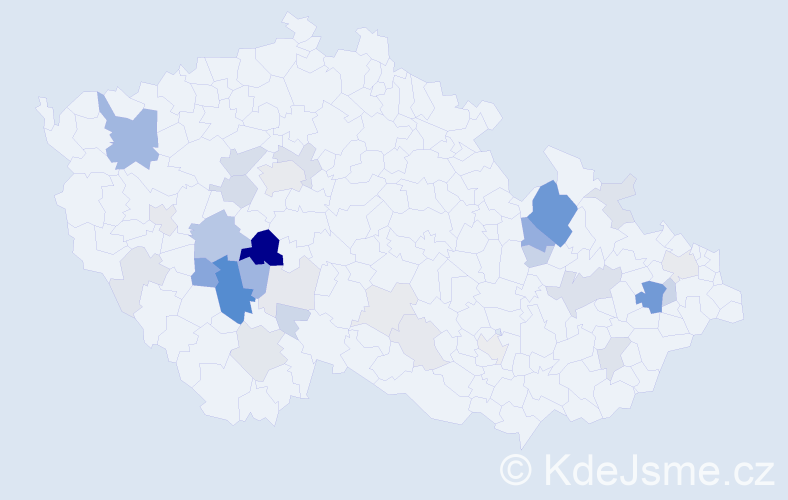 Příjmení: 'Křesina', počet výskytů 112 v celé ČR