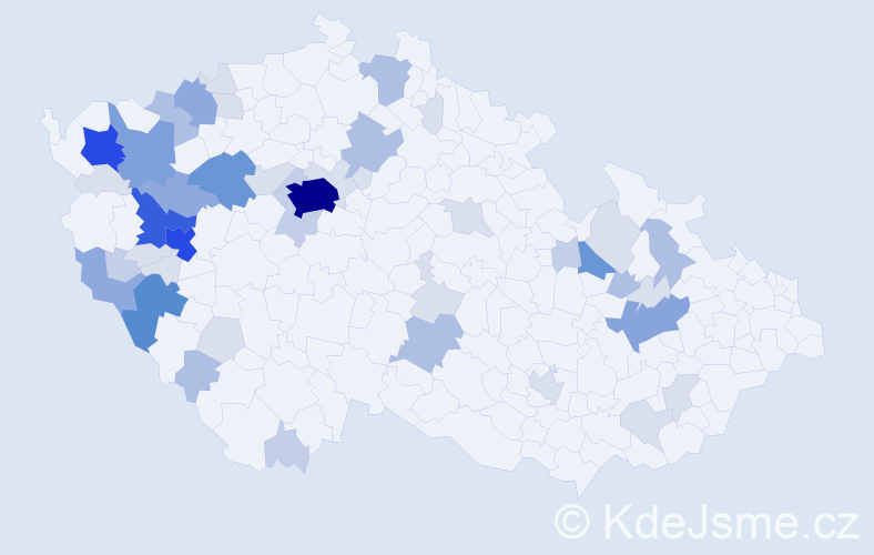 Příjmení: 'Steidlová', počet výskytů 158 v celé ČR
