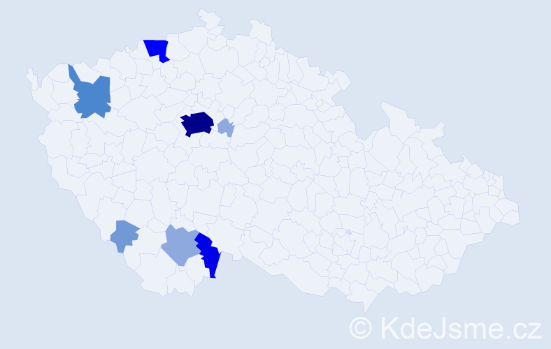 Příjmení: 'Bubal', počet výskytů 22 v celé ČR