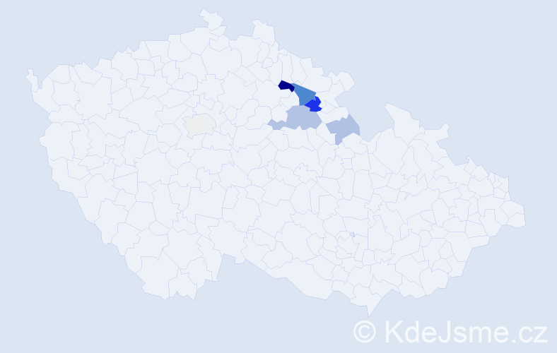 Příjmení: 'Satránská', počet výskytů 14 v celé ČR