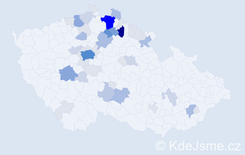 Příjmení: 'Housová', počet výskytů 145 v celé ČR