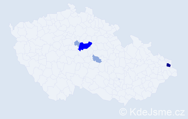 Příjmení: 'Kučevová', počet výskytů 11 v celé ČR