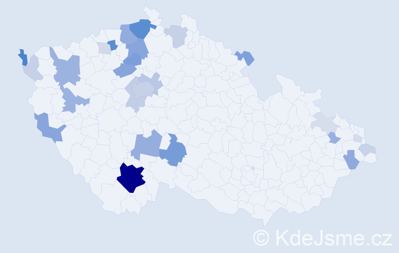 Příjmení: 'Primusová', počet výskytů 86 v celé ČR
