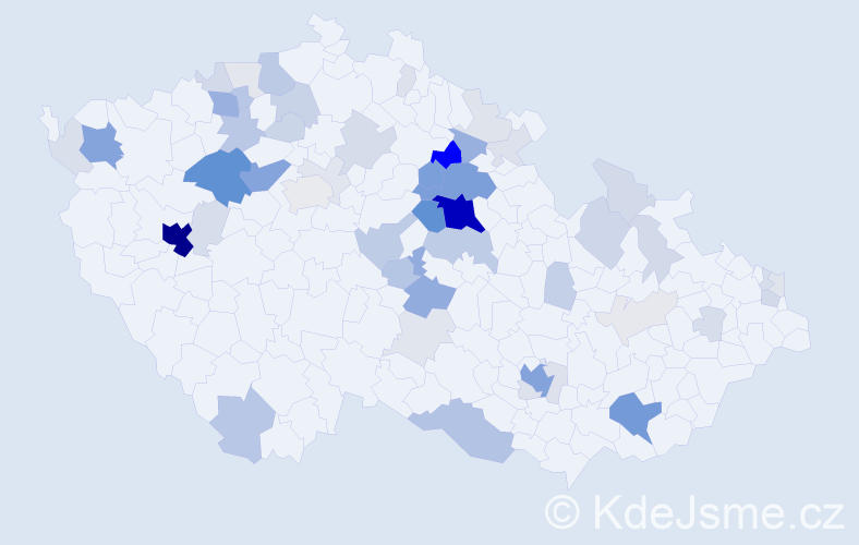 Příjmení: 'Banda', počet výskytů 229 v celé ČR