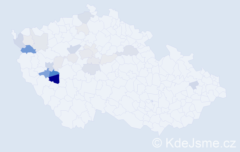 Příjmení: 'Čubrová', počet výskytů 76 v celé ČR